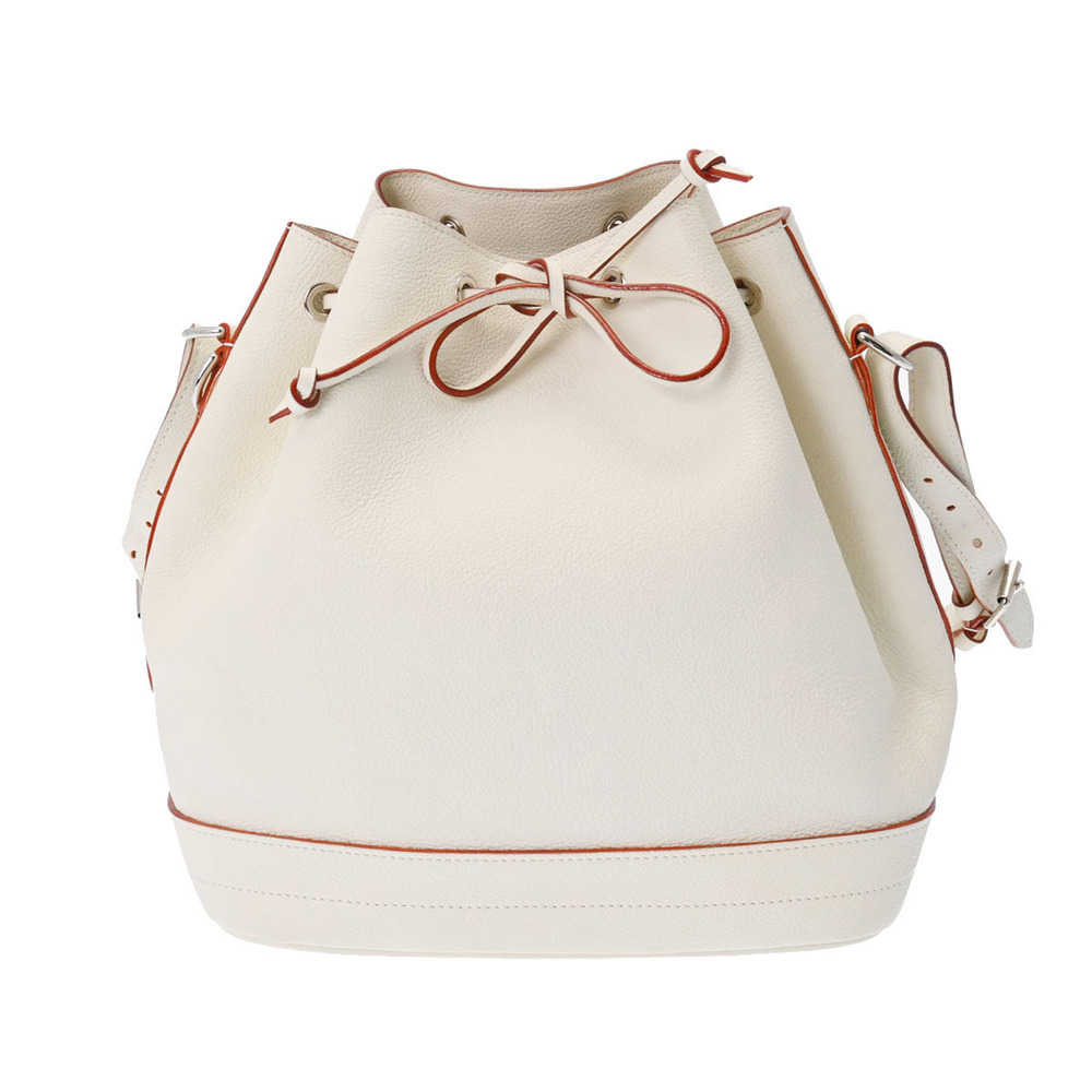 Louis Vuitton Noe Heritage Collection Bron White Leather Shoulder Bag
